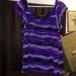 Purple striped top